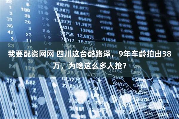 我要配资网网 四川这台酷路泽，9年车龄拍出38万，为啥这么多人抢？