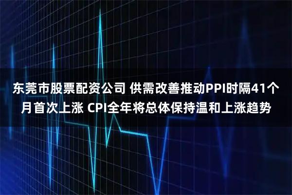 东莞市股票配资公司 供需改善推动PPI时隔41个月首次上涨 CPI全年将总体保持温和上涨趋势